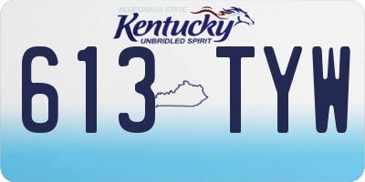 KY license plate 613TYW
