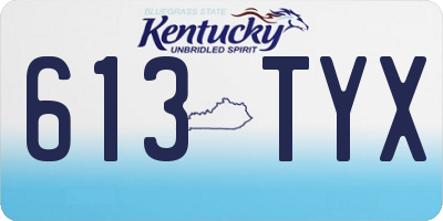 KY license plate 613TYX