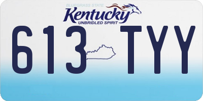 KY license plate 613TYY