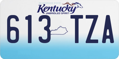 KY license plate 613TZA