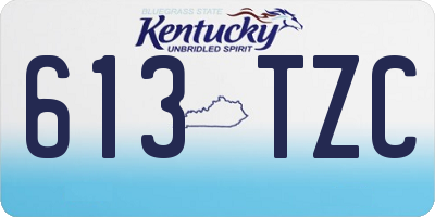 KY license plate 613TZC