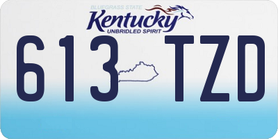 KY license plate 613TZD