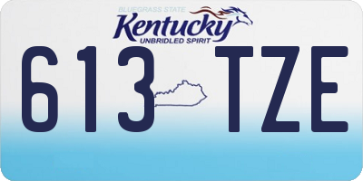 KY license plate 613TZE