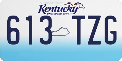 KY license plate 613TZG