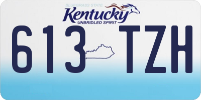 KY license plate 613TZH