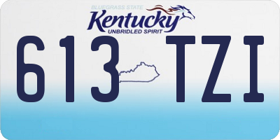 KY license plate 613TZI