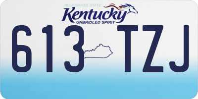 KY license plate 613TZJ