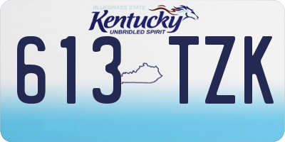 KY license plate 613TZK