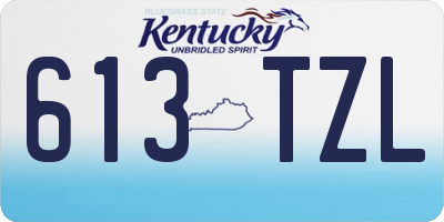 KY license plate 613TZL