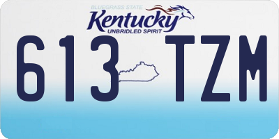 KY license plate 613TZM
