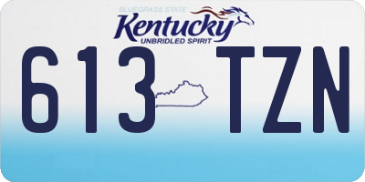 KY license plate 613TZN