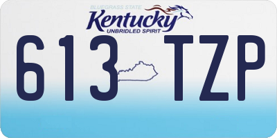 KY license plate 613TZP