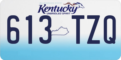 KY license plate 613TZQ
