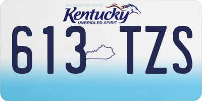 KY license plate 613TZS