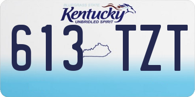 KY license plate 613TZT