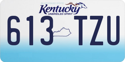 KY license plate 613TZU