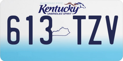 KY license plate 613TZV