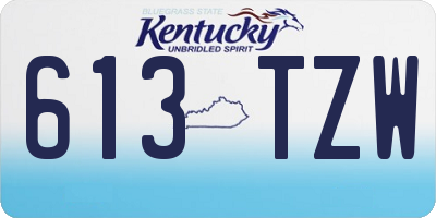 KY license plate 613TZW