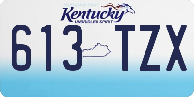 KY license plate 613TZX