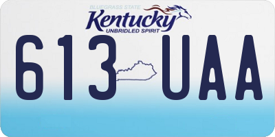 KY license plate 613UAA