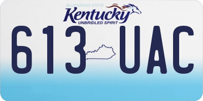 KY license plate 613UAC