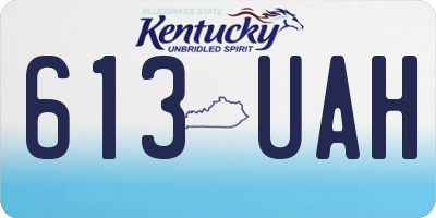 KY license plate 613UAH