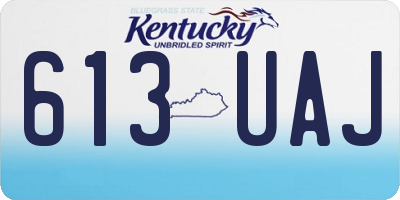 KY license plate 613UAJ