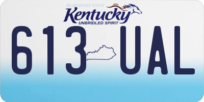 KY license plate 613UAL