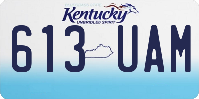 KY license plate 613UAM