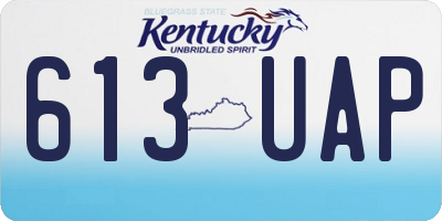 KY license plate 613UAP