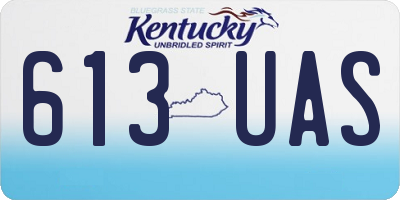 KY license plate 613UAS