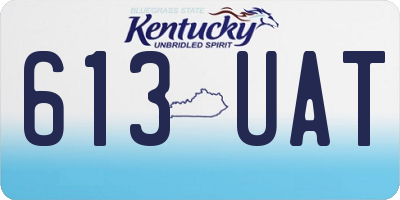KY license plate 613UAT