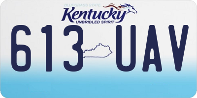 KY license plate 613UAV