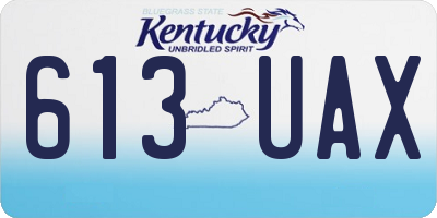 KY license plate 613UAX