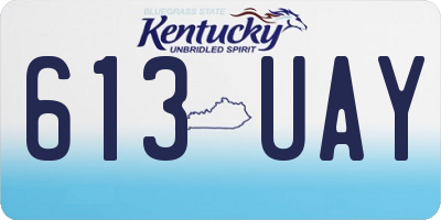 KY license plate 613UAY
