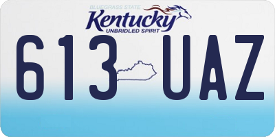 KY license plate 613UAZ