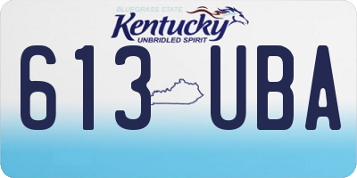 KY license plate 613UBA