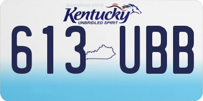 KY license plate 613UBB