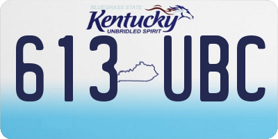 KY license plate 613UBC