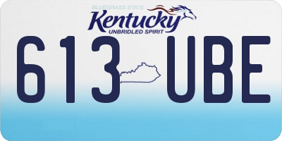 KY license plate 613UBE
