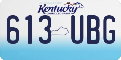KY license plate 613UBG