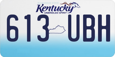 KY license plate 613UBH