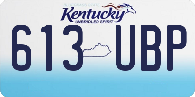 KY license plate 613UBP
