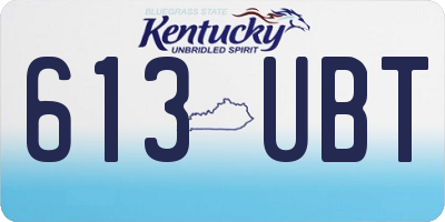 KY license plate 613UBT