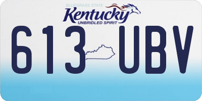 KY license plate 613UBV