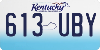 KY license plate 613UBY