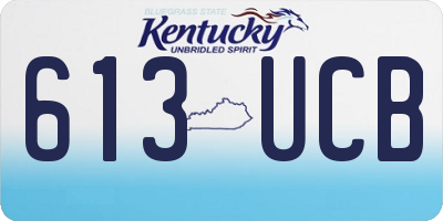 KY license plate 613UCB