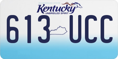 KY license plate 613UCC