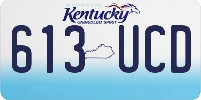 KY license plate 613UCD
