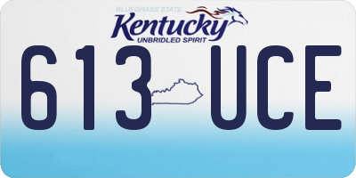 KY license plate 613UCE